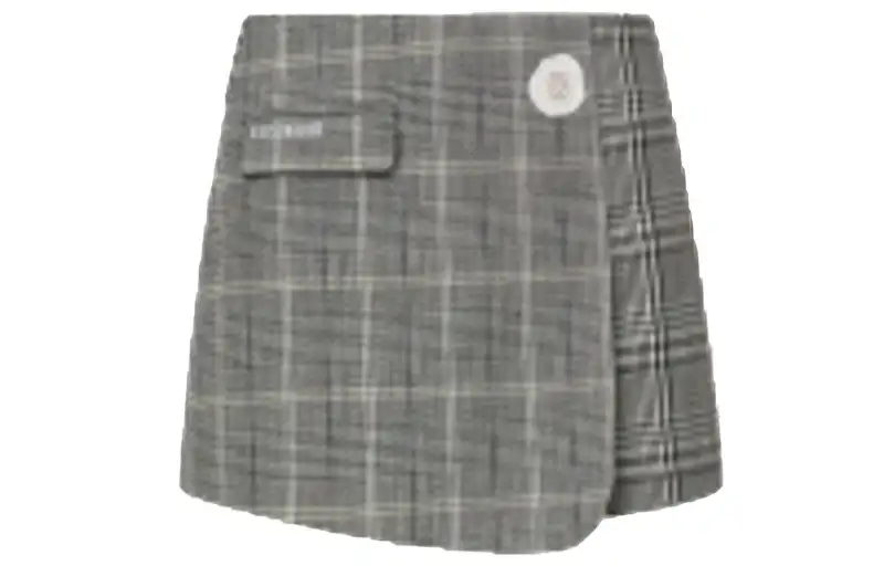 EVISU Casual Short Skirts Women's Plaid Pattern