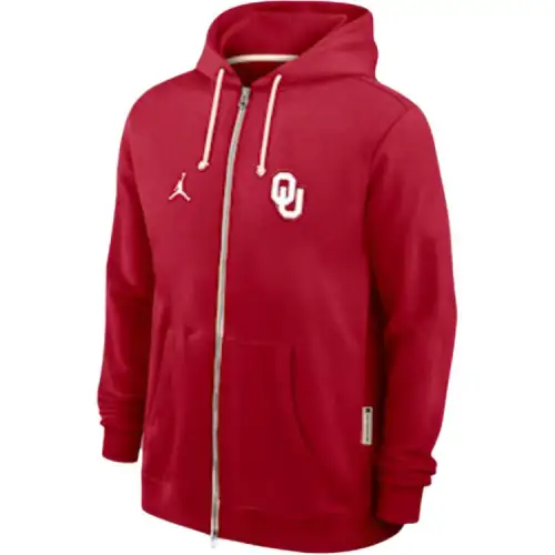 Jordan Oklahoma Sideline Men's Jordan Brand Dri-FIT College Full-Zip Hoodie