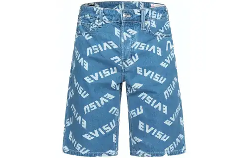 EVISU Casual Shorts Men's Blue Moderate