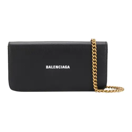 Balenciaga Leather Shoulder Bag, Crossbody Bag Women's Black