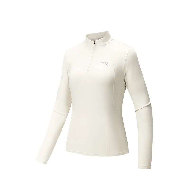 ANTA T Shirts Women's Stand Collar Moderate Straight Fit