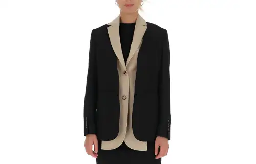 Burberry Business Suits Women's Black Suit Collar Moderate