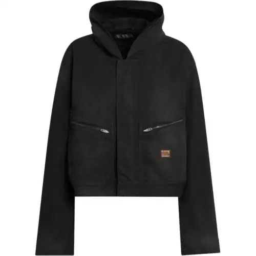 Balenciaga Zip Detailed Hooded Jacket