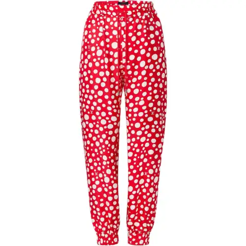LOUIS VUITTON x Yayoi Kusama Knitted Sweatpants Women's Red
