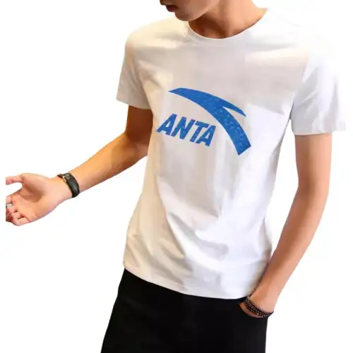 Anta T Shirt Men's Pure White/Blue