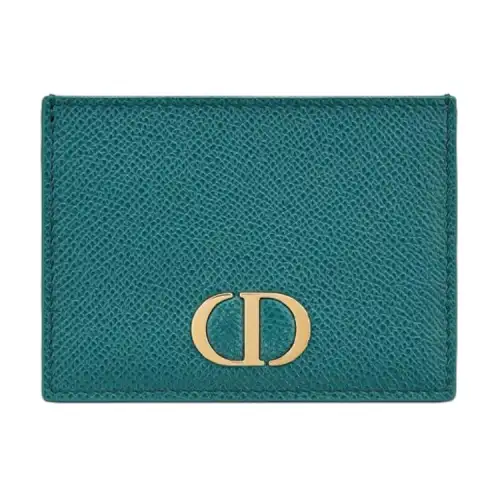 DIOR 30 Montaigne Cow Leather Card Holder Card Holder Women's Deep Sea Blue