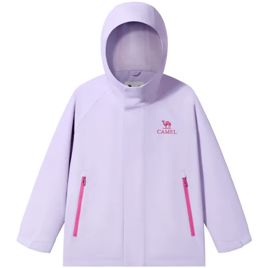 CAMEL Kids Windbreaker Jackets Hooded Moderate