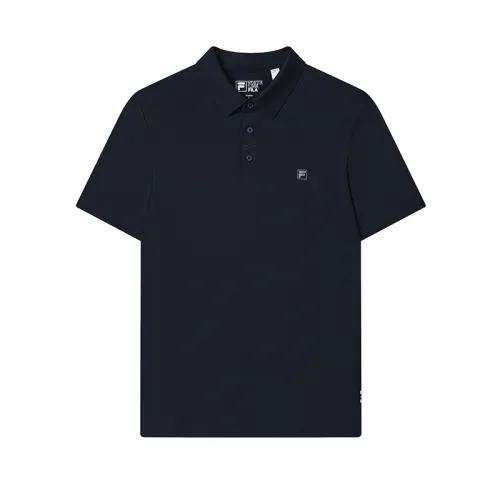 FILA WHITE Polo Shirt Men's Legend Blue