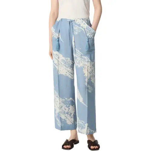 Bottega Veneta FW25 Casual Pants Women's Blue