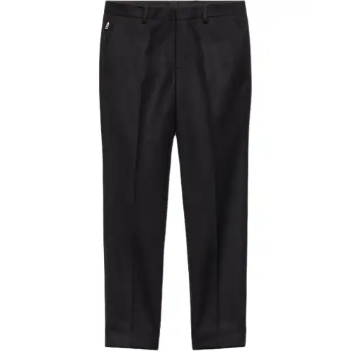 Prada triangle-logo wool trousers