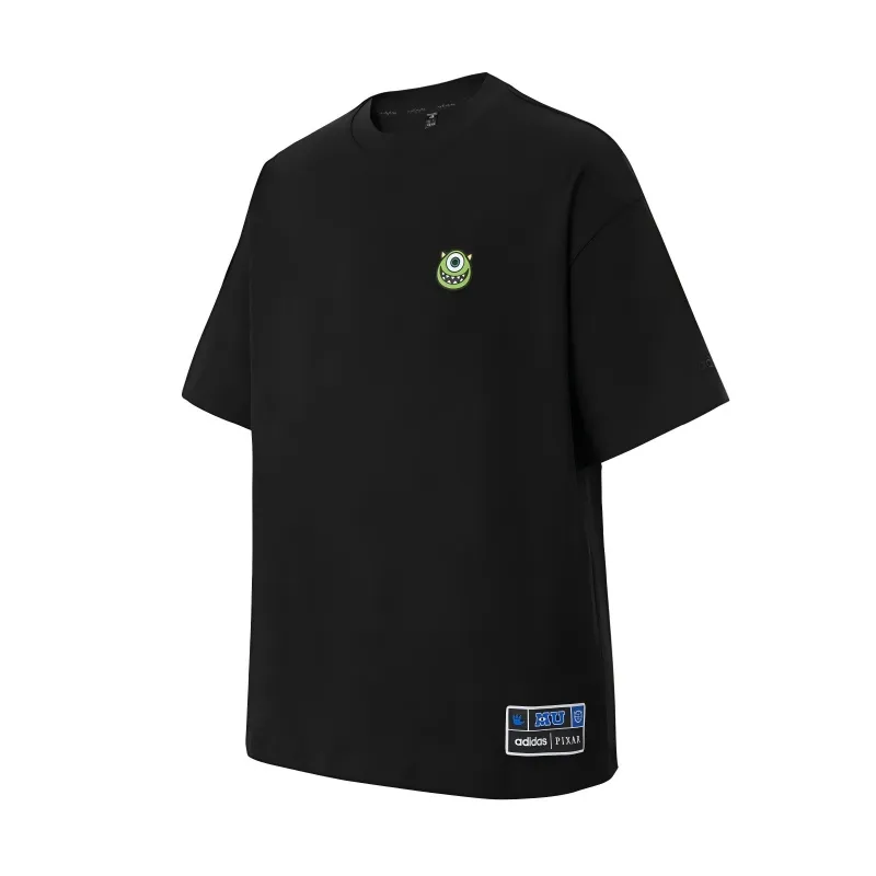 Adidas T-Shirts Unisex Black Crew Neck Moderate