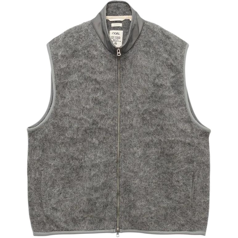 Куртка nanamica FW25 Zip-Up Mohair Vest (серая)