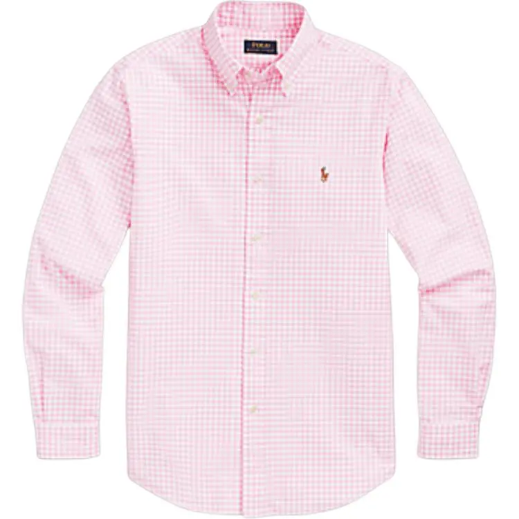 Polo Ralph Lauren Shirts Men's Pink Lapel Moderate Other
