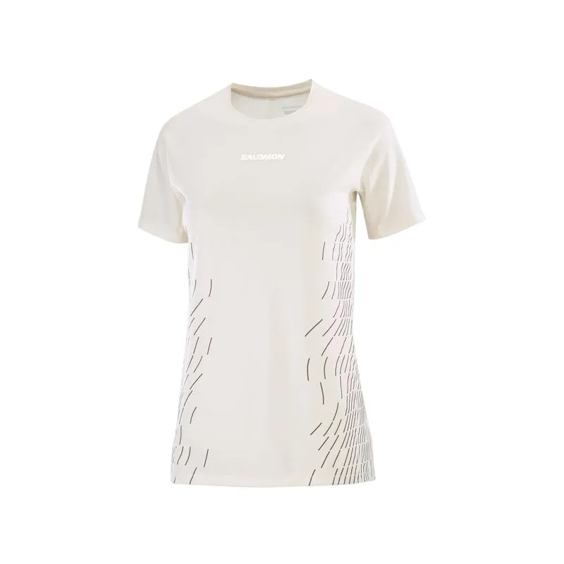 SALOMON T Shirt Women's Gray White/White