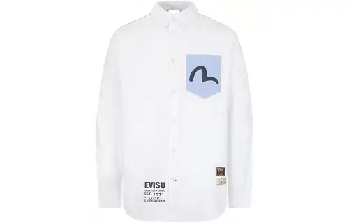 EVISU Shirts Men's Stand Collar Moderate Other