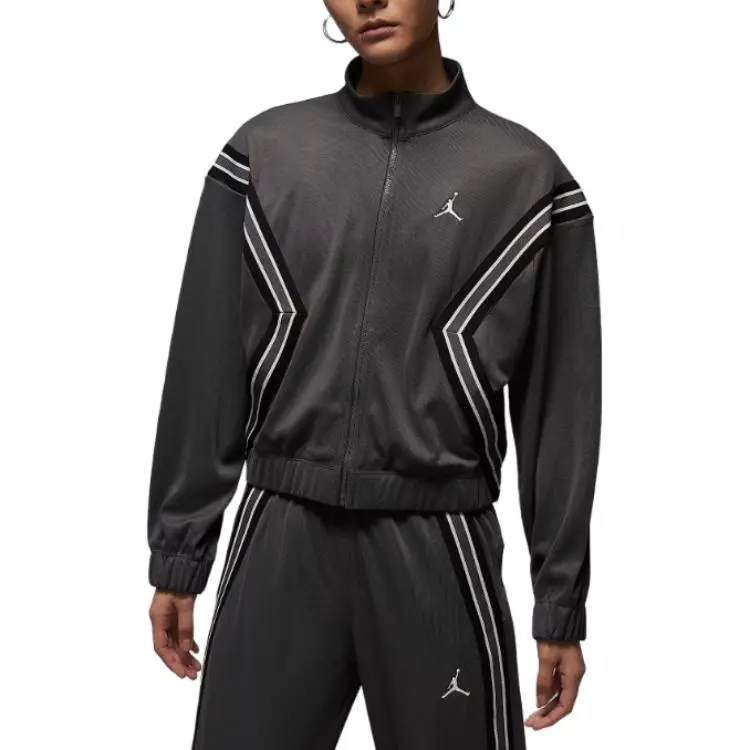 Jordan Apparel Jackets Women's Iron Gray Stand Collar Moderate Other
