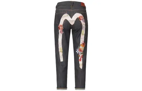 EVISU Jeans Women's Denim Blue Moderate Slim Fit Pants
