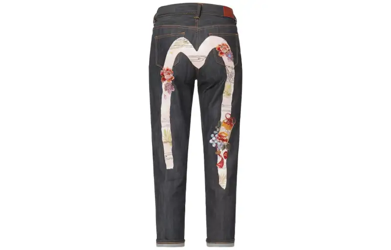 EVISU Jeans Women's Denim Blue Moderate Slim Fit Pants