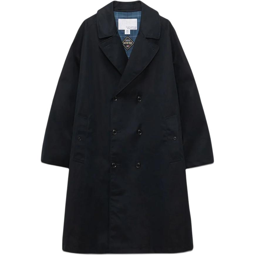 Пальто nanamica FW25 2L Cotton GORE-TEX Double Breasted Coat (синее)