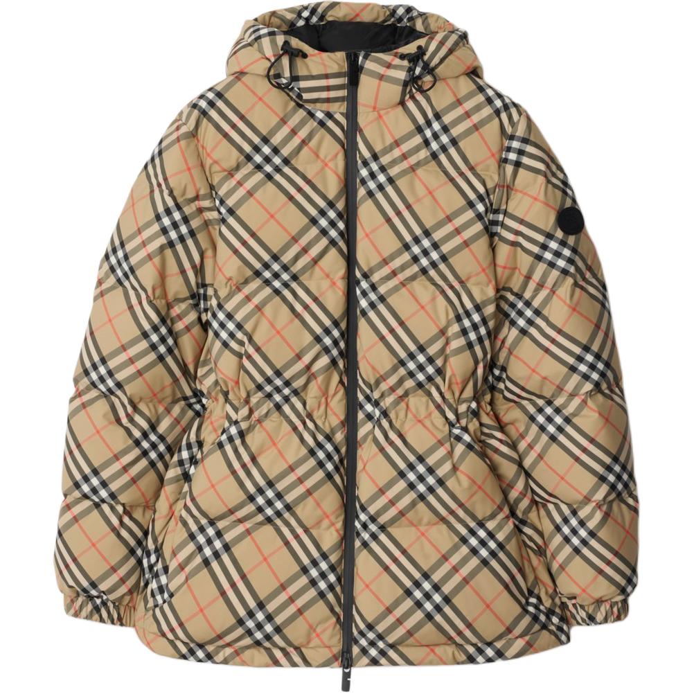 Женский пуховик Burberry Check Down Jacket (разноцветный)