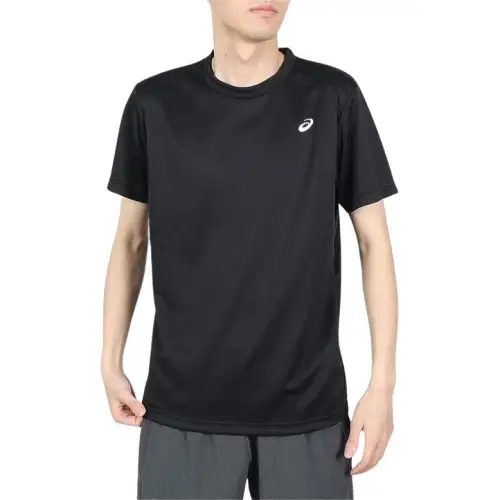 ASICS T Shirts Men's Black Crew Neck