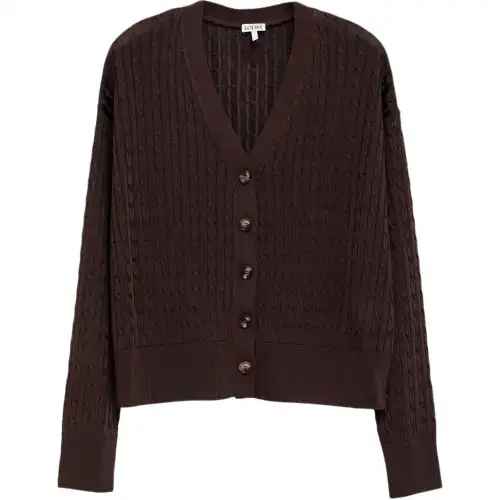 Loewe cable-knit button cardigan
