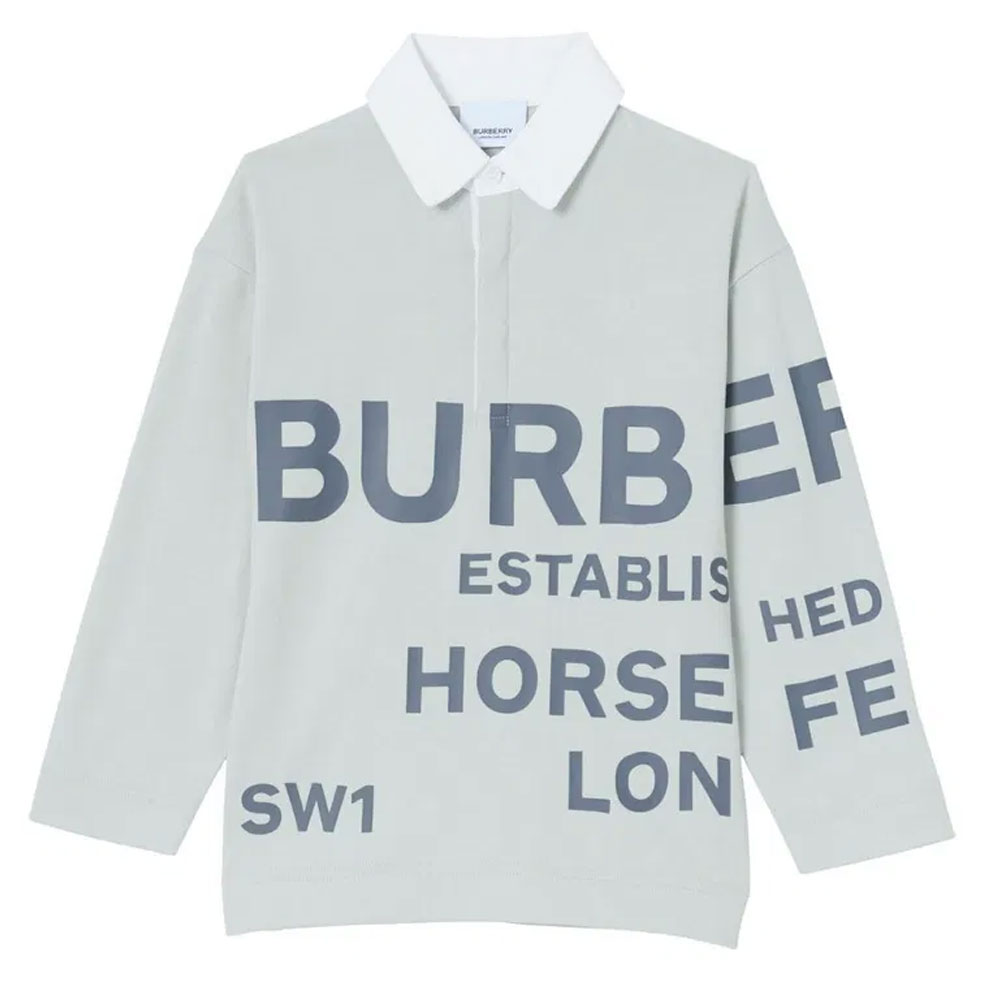 Футболка-поло для мальчиков Burberry (зеленая)