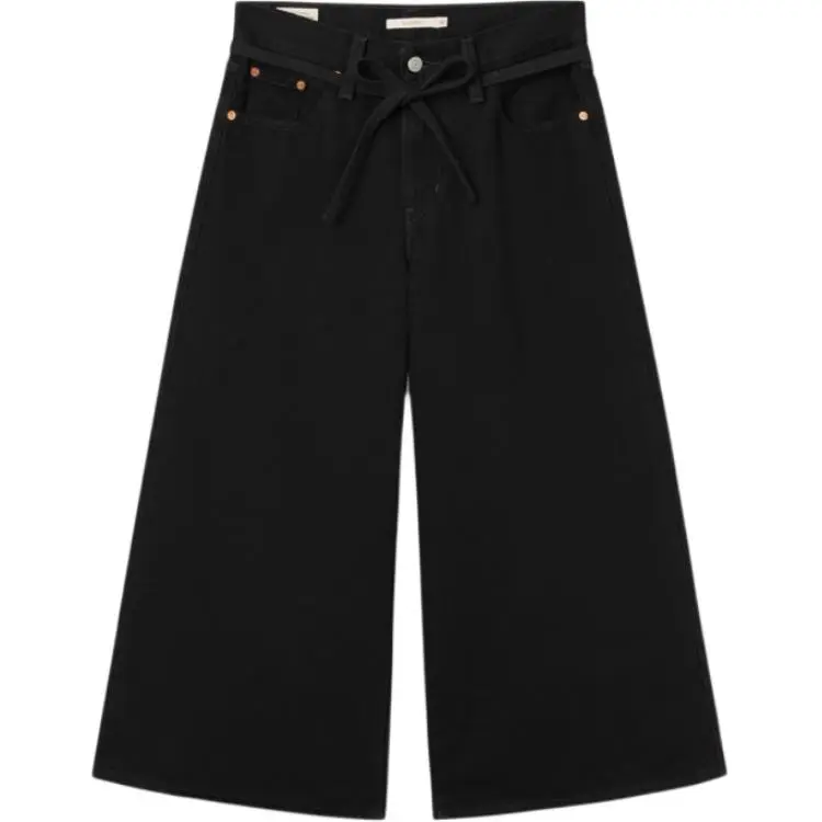 Levis tie-belt cotton jeans