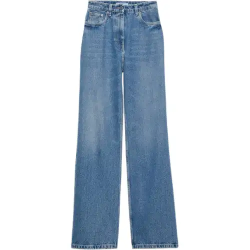 Prada logo-plaque five-pocket jeans