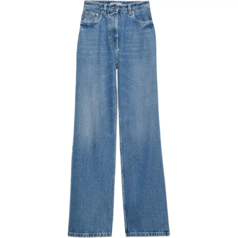 Prada logo-plaque five-pocket jeans