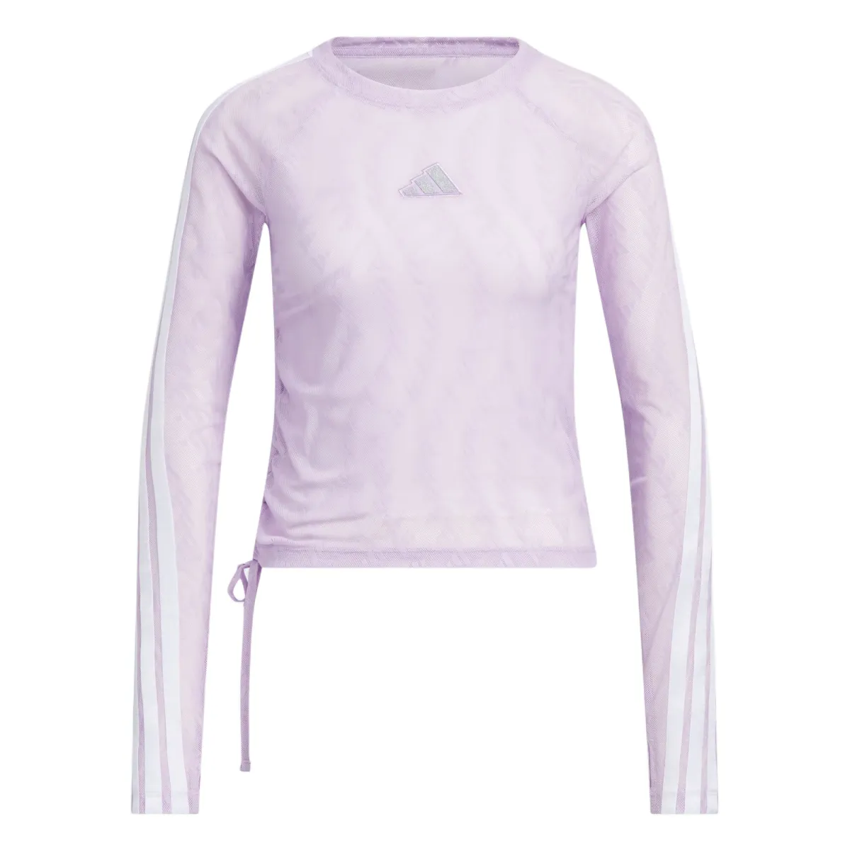 Adidas T-Shirts Women's Powder Plum Purple/White Crew Neck Moderate Other