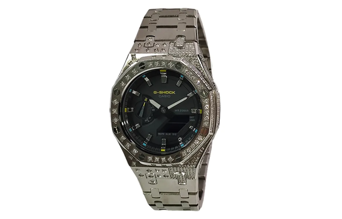 CASIO Custom Collection GA2100 Collection Quartz Movement Stainless Steel Strap Watch Men's Watches