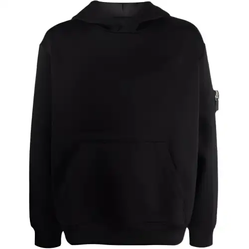 PRADA Sweatshirts Men's Black Hooded Moderate Regular