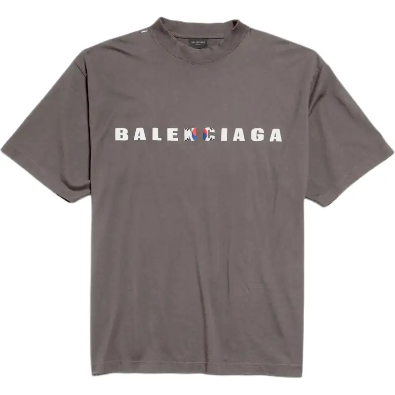 Balenciaga T Shirt Regular Fit Men's Gray