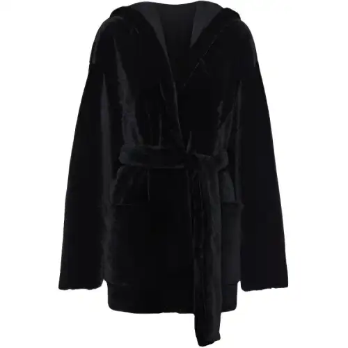 PRADA Holiday Jackets Women's Black V Neck Moderate Other