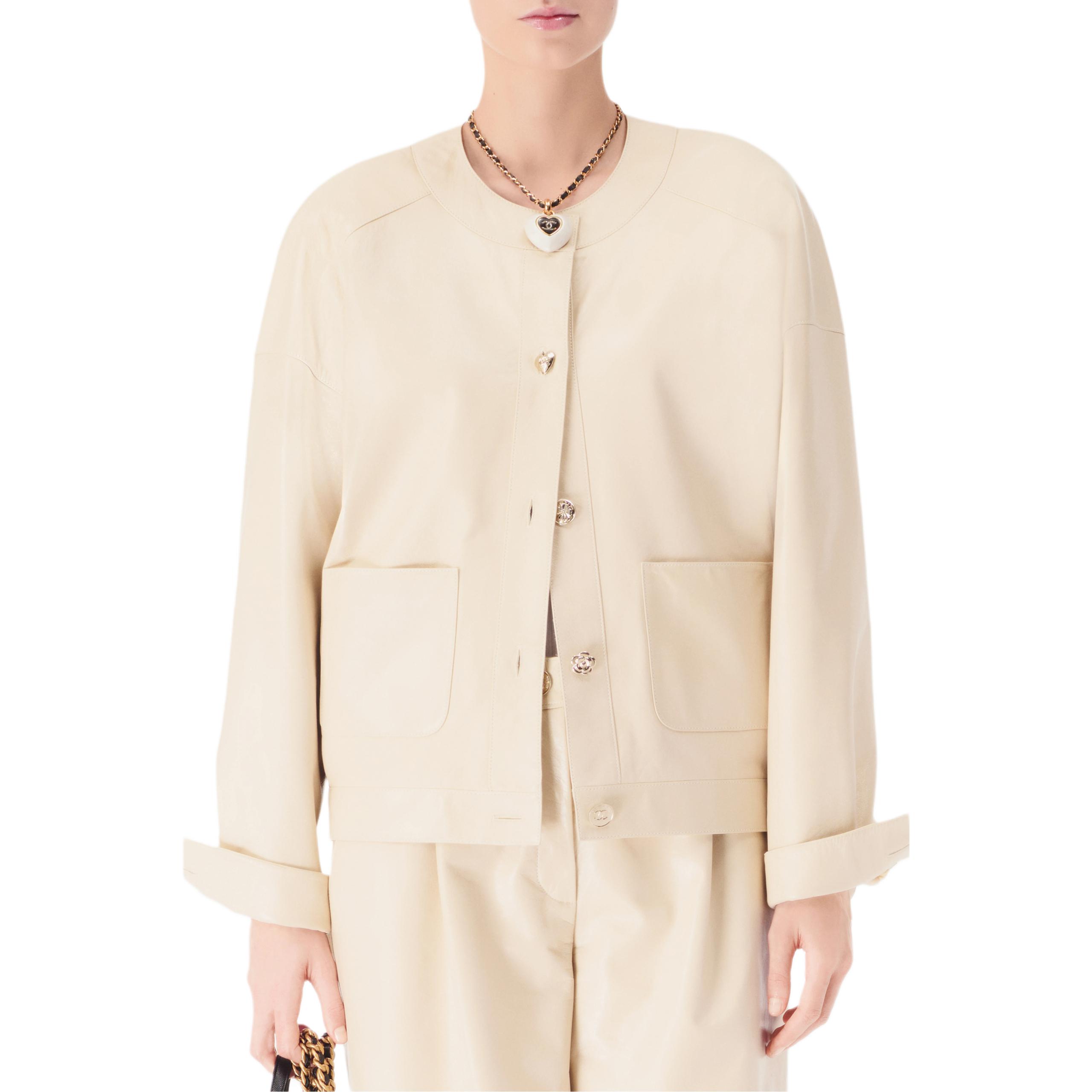 CHANEL 25B Leather Jacket Women's