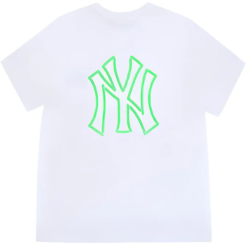 MLB New York Yankees T-Shirts Unisex White Crew Neck Moderate Straight Fit