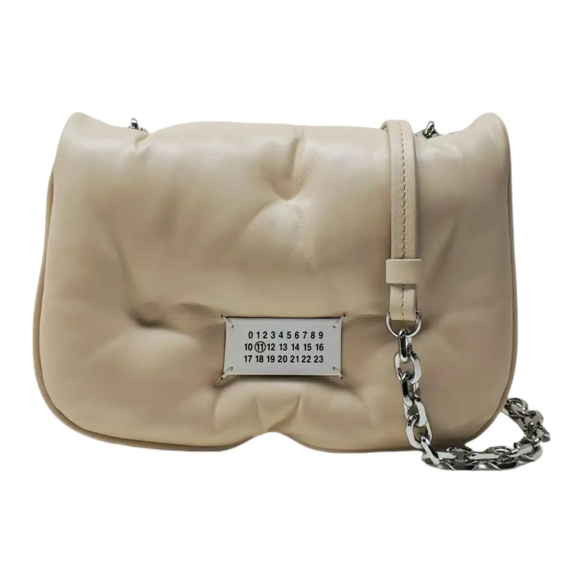 Maison Margiela Leather Shoulder Bag, Crossbody Bag Women's Beige