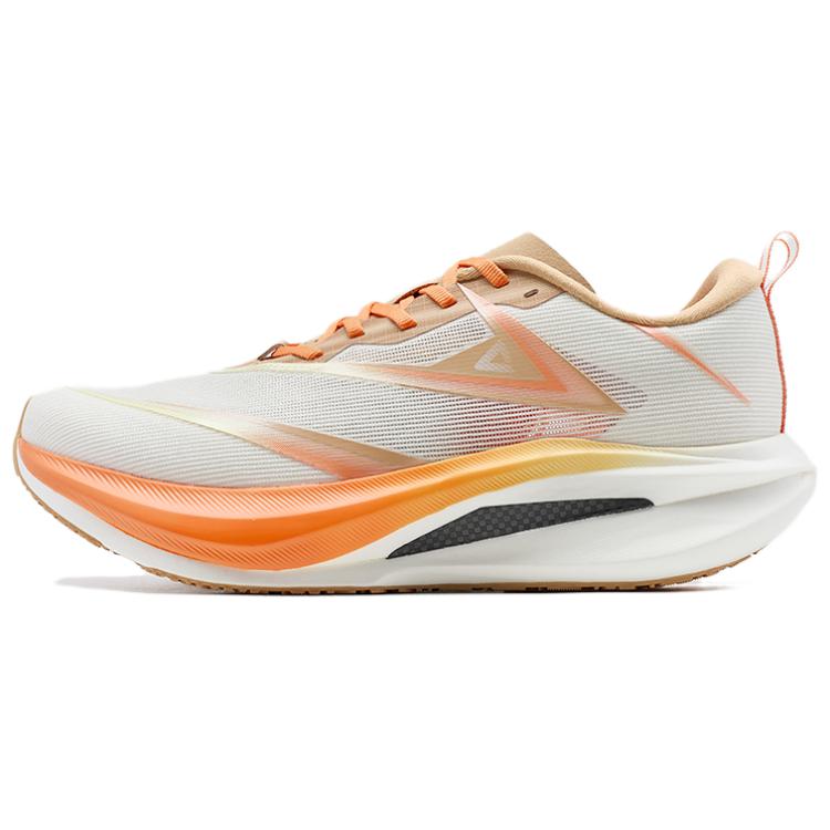 PEAK State Pole Cushioning Support Low top Racing Running Shoes Men’s Ivory Orange