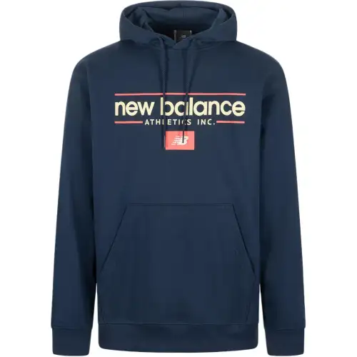 New Balance Sweatshirts Men's Marine Blue Hooded Moderate