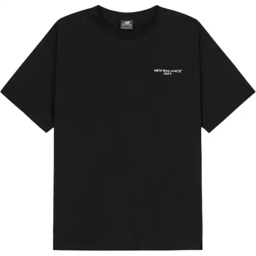 New Balance T Shirts Men's Black Crew Neck