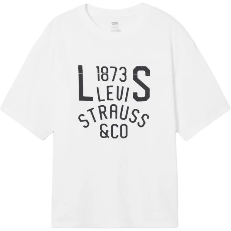 Levi's T-Shirts Men's Moon White Crew Neck Moderate
