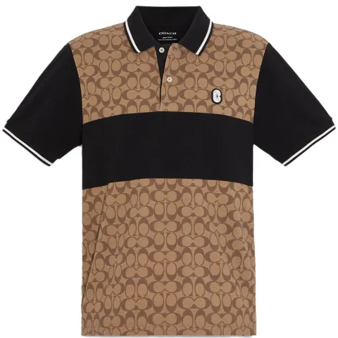 COACH Men Outlet Signature Polo Beige