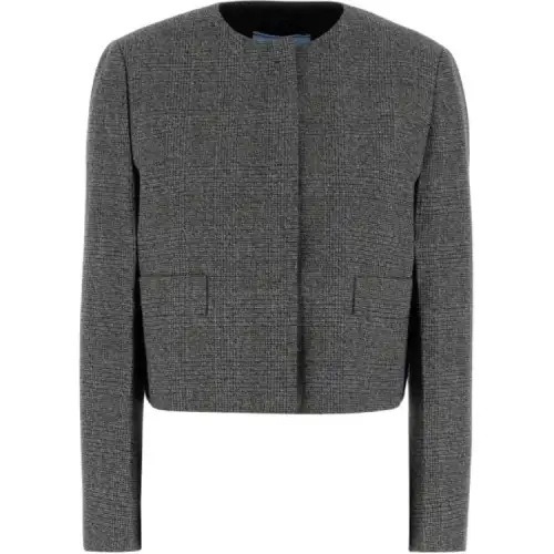 Prada Crewneck Cropped Jacket