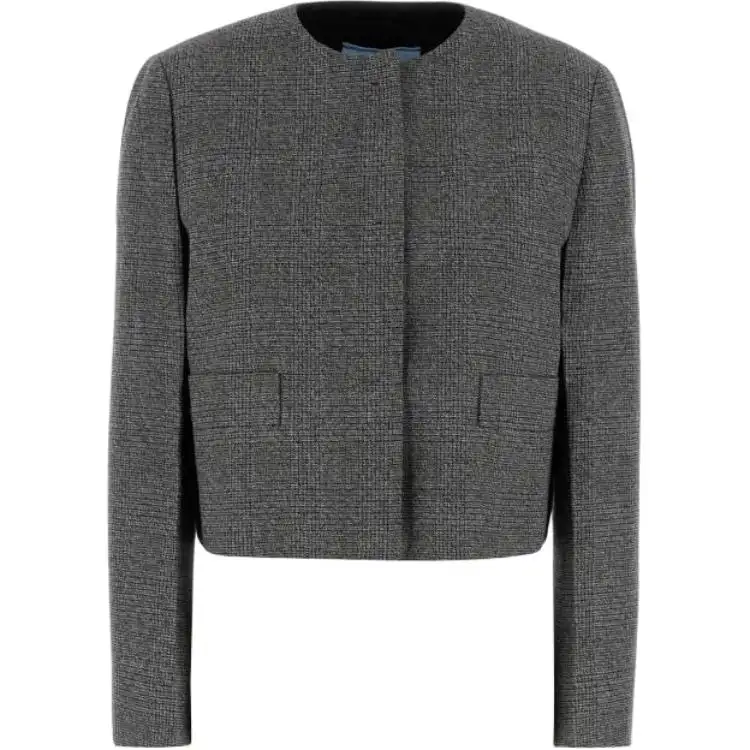 Prada Crewneck Cropped Jacket