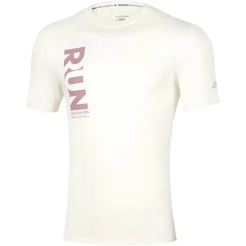 Skechers T Shirts Men's White Crew Neck Moderate Straight Fit