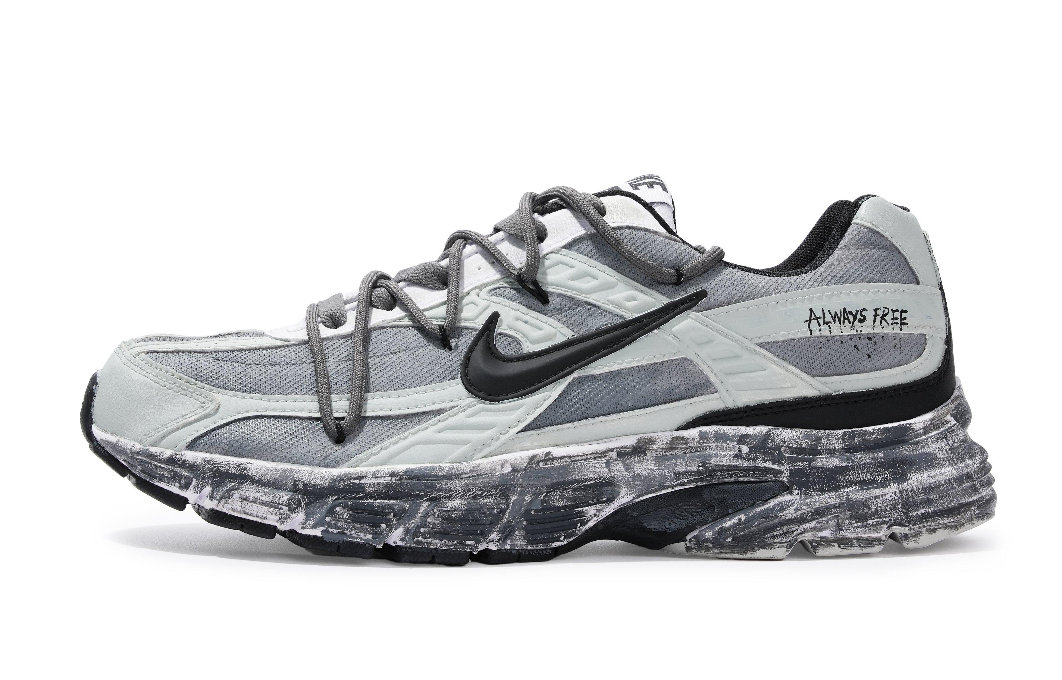 Nike Initiator Abrasion Resistant Low top Running Shoes Men’s Gray Green