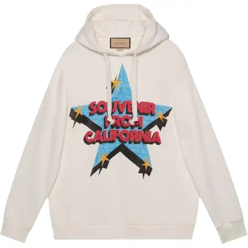GUCCI Sweatshirts Women's White Hooded Moderate Regular
