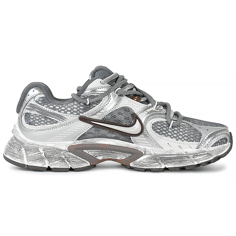 Nike V5 RNR Cushioning Abrasion Resistant Breathable Low top Running Shoes Unisex Silver White Gray