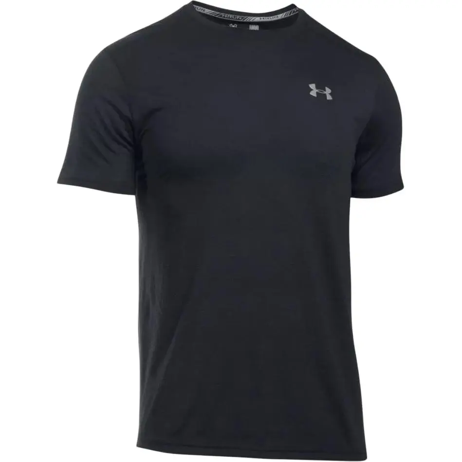 Under Armour T-Shirts Men's Black/Black/Reflective Crew Neck Moderate